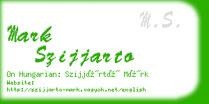 mark szijjarto business card